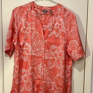 NEW Breezies Intimately You satin sleep/lounge wear short sleeve Medium